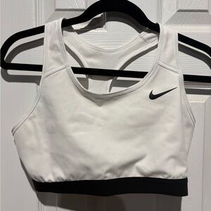 Nike DriFit White and Black Sports Bra